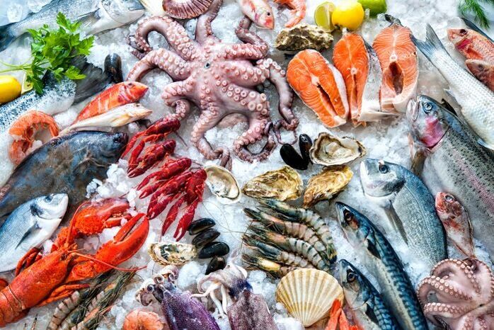 Assorted seafood in the male diet for testosterone production